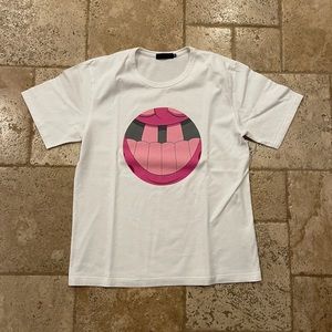 Original Fake Pink Tee Face White Short Sleeve Tee